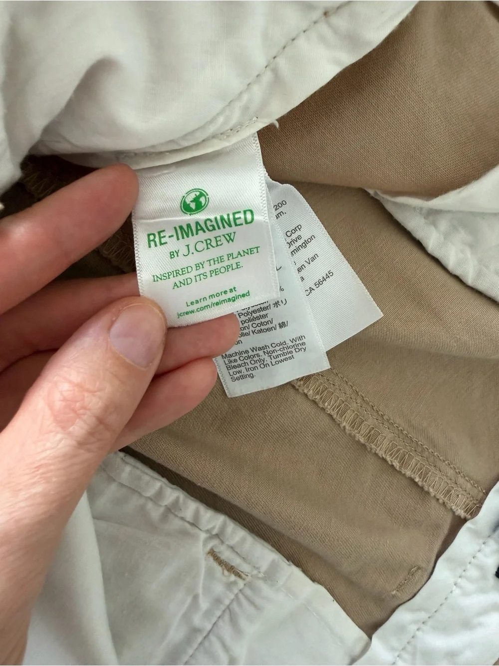 J.CREW Flex Chino Pants Mens 33x30 Beige Tan Straight Fit Stretch Old Money